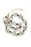 Green Amethyst & Garnet Necklace - Inaya Jewelry