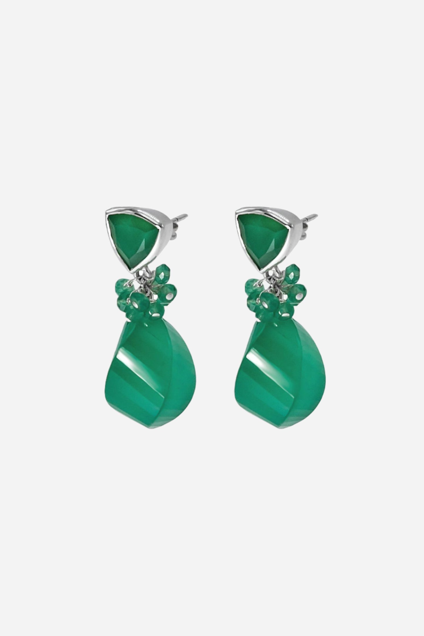 Green Onyx Fantasy Drop Earrings - Inaya Jewelry