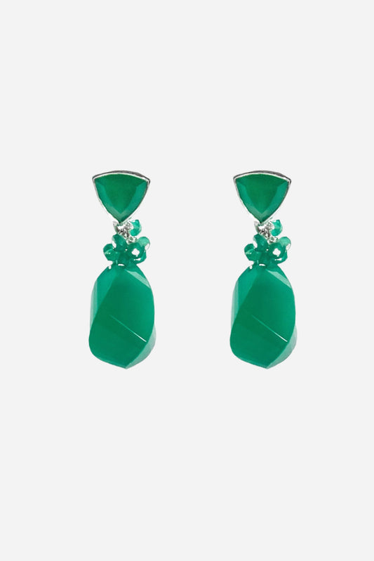 Green Onyx Fantasy Drop Earrings - Inaya Jewelry