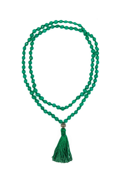 Green Onyx Mala Necklace - Inaya Jewelry