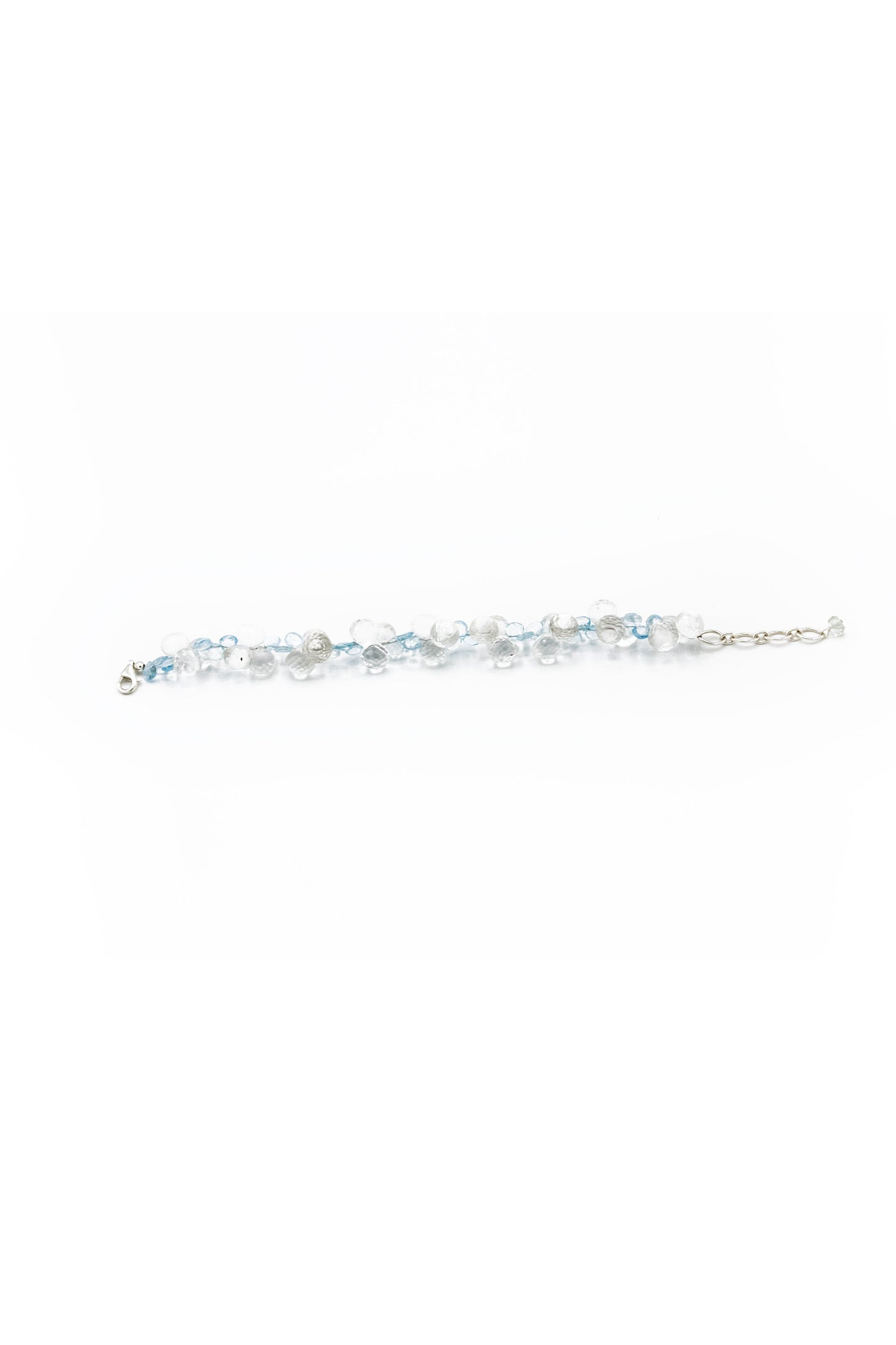 Himalayan Crystal & Blue Topaz Bracelet - Inaya Jewelry