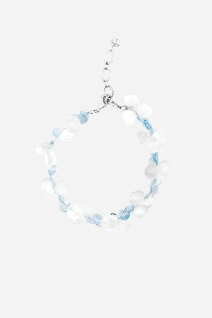 Himalayan Crystal & Blue Topaz Bracelet - Inaya Jewelry