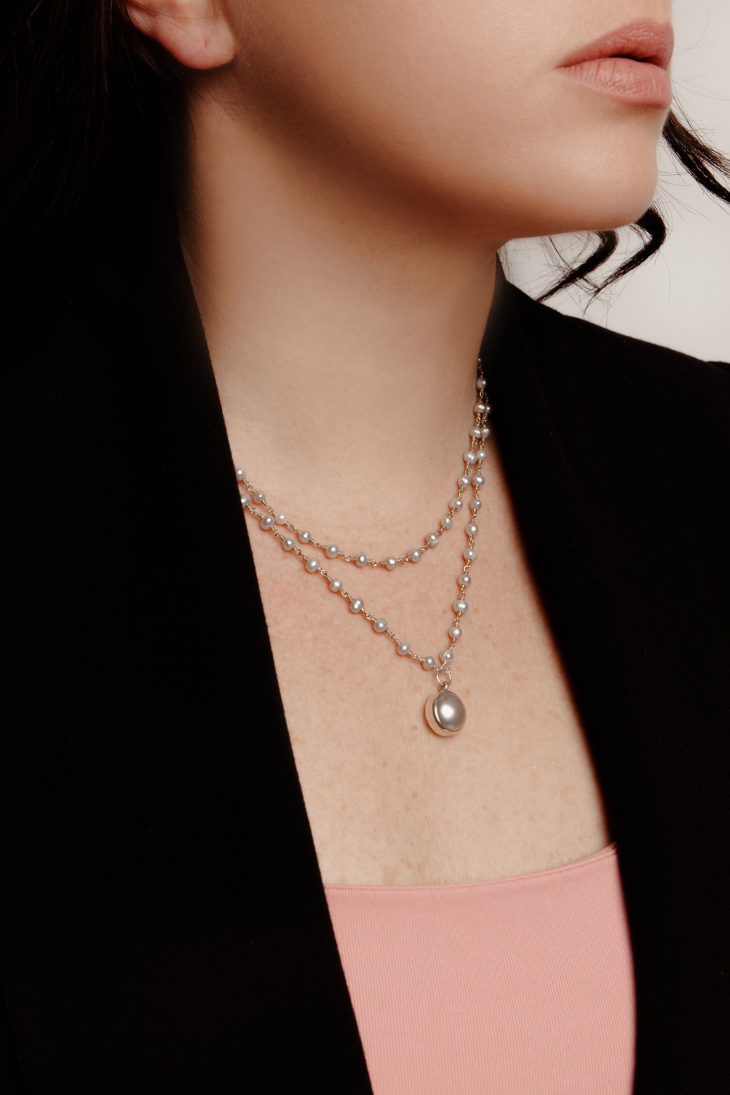 Pearl Cascade Necklace - Inaya Jewelry