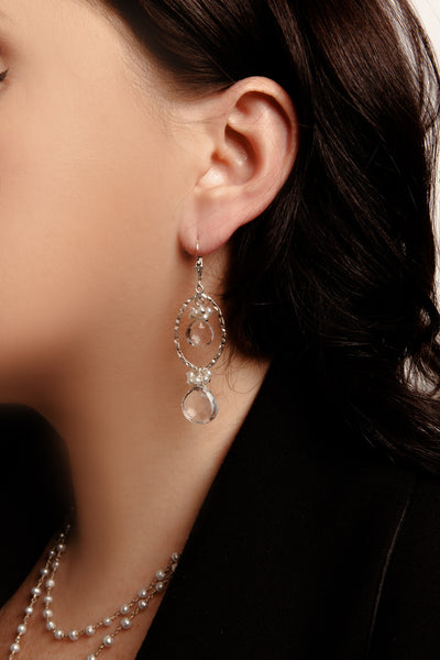 Icy Orbit Earrings - Inaya Jewelry