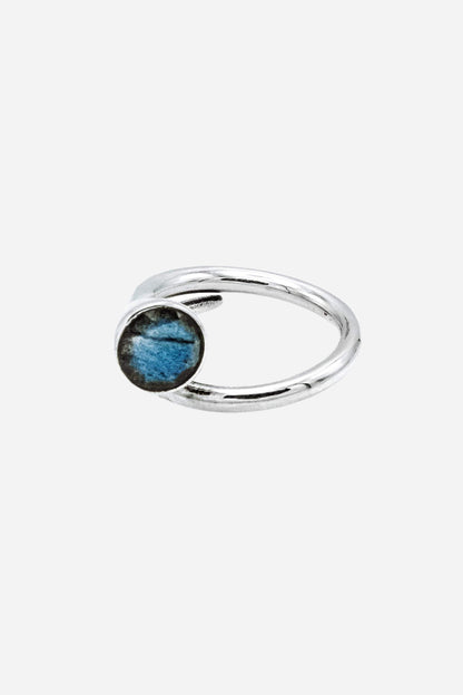 Labradorite Swirl Ring - Inaya Jewelry