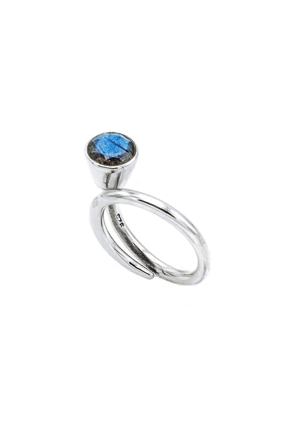 Labradorite Swirl Ring - Inaya Jewelry