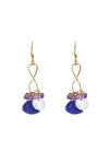 Lapis And Moonstone Swirl Earrings - Inaya Jewelry