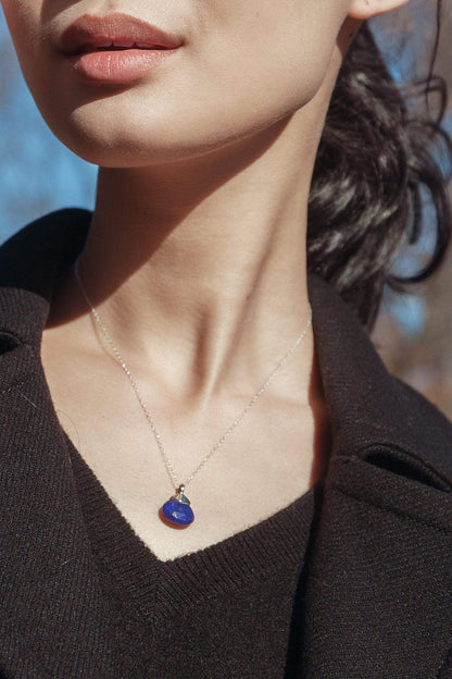 Lapis Drop Pendant - Inaya Jewelry