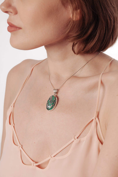 Malachite Pendant - Inaya Jewelry