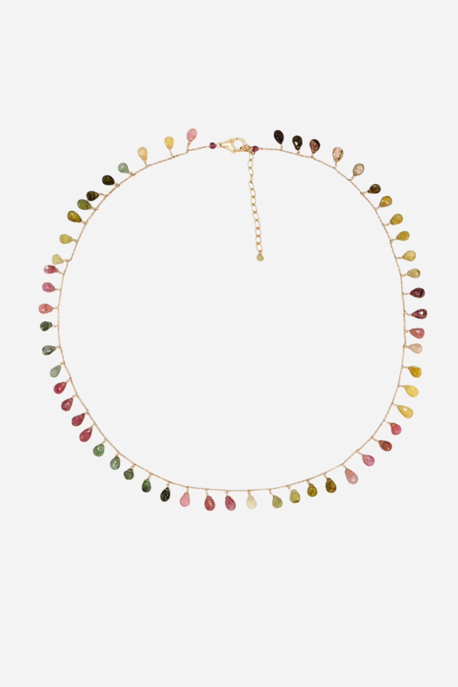 Watermelon Fall Tourmaline Necklace - Inaya Jewelry
