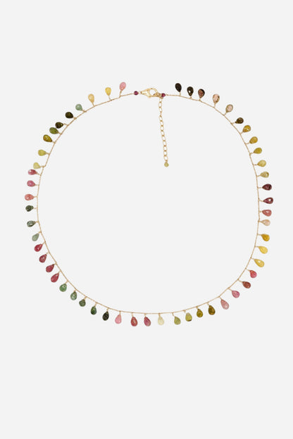 Watermelon Fall Tourmaline Necklace - Inaya Jewelry