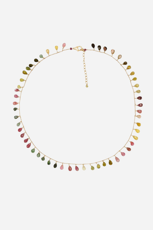 Watermelon Fall Tourmaline Necklace - Inaya Jewelry