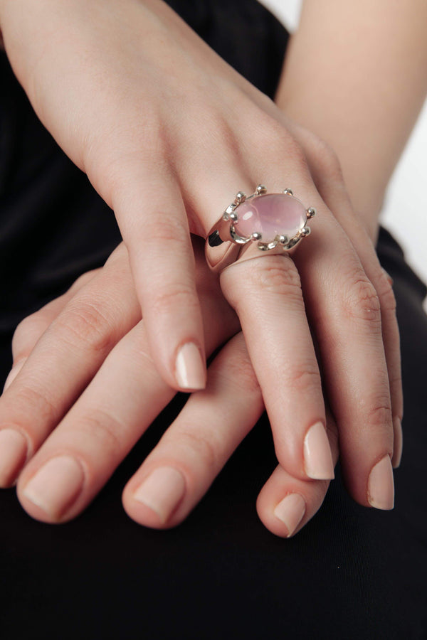 Buy Rose Quartz Ring Online - Handcrafted Healing Gemstone Jewelry NYC ...