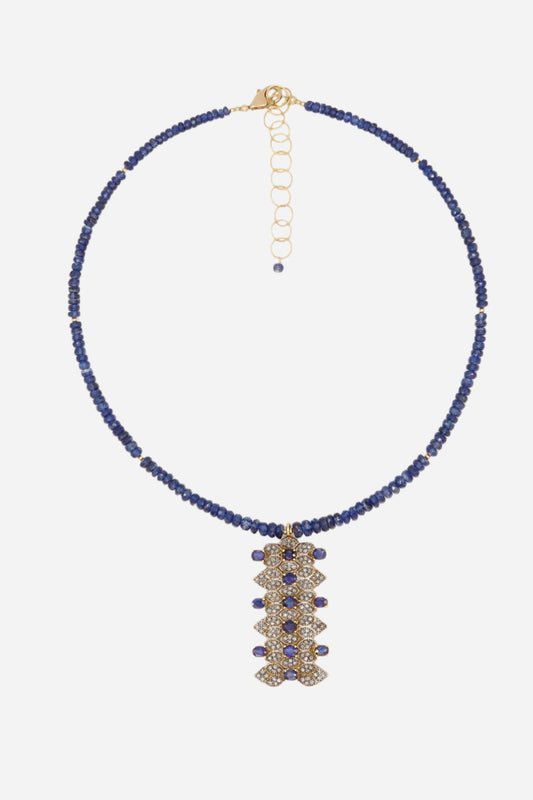 Kyanite Trellis Necklace - Inaya Jewelry