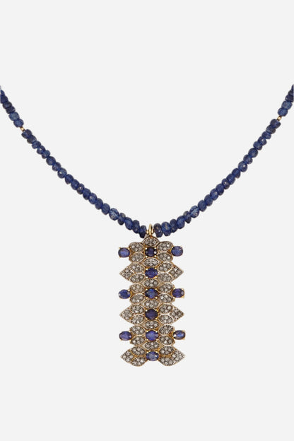 Kyanite Trellis Necklace - Inaya Jewelry