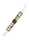 Mosaic Smoky Topaz & Citrine Bracelet - Inaya Jewelry