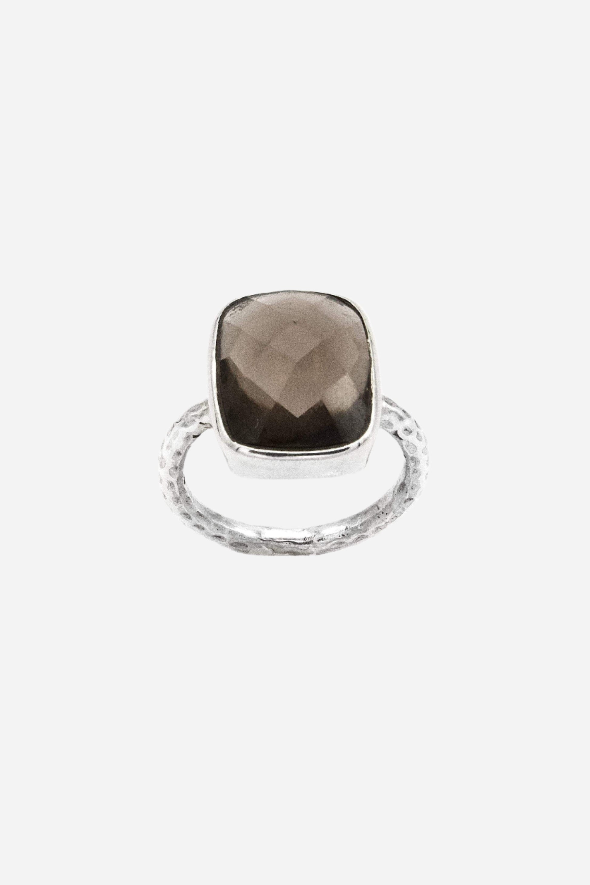 Smoky Topaz Fine Band Ring - Inaya Jewelry