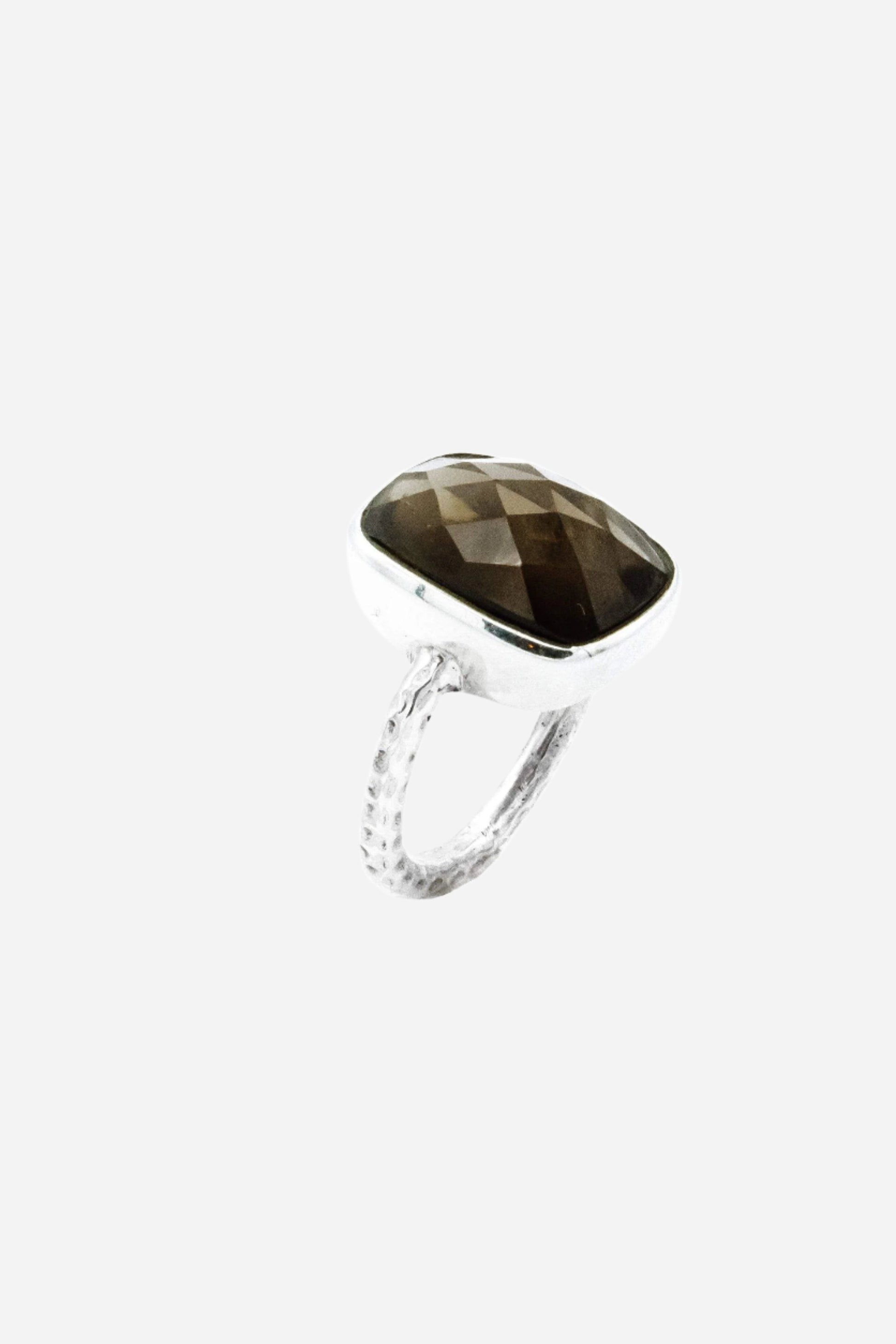 Smoky Topaz Fine Band Ring - Inaya Jewelry