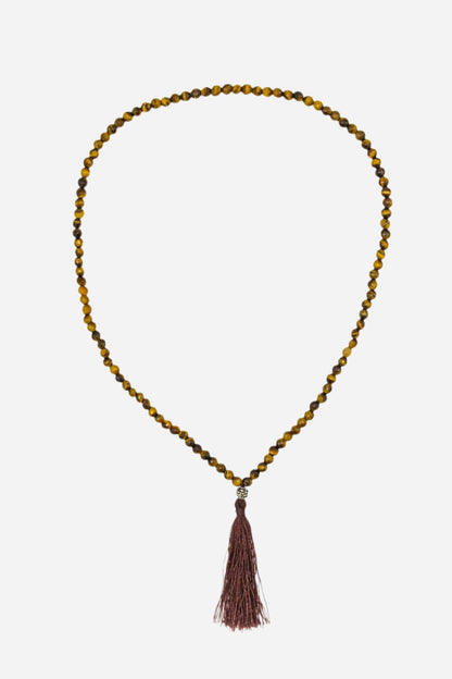 Tigers Eye Mala Necklace - Inaya Jewelry