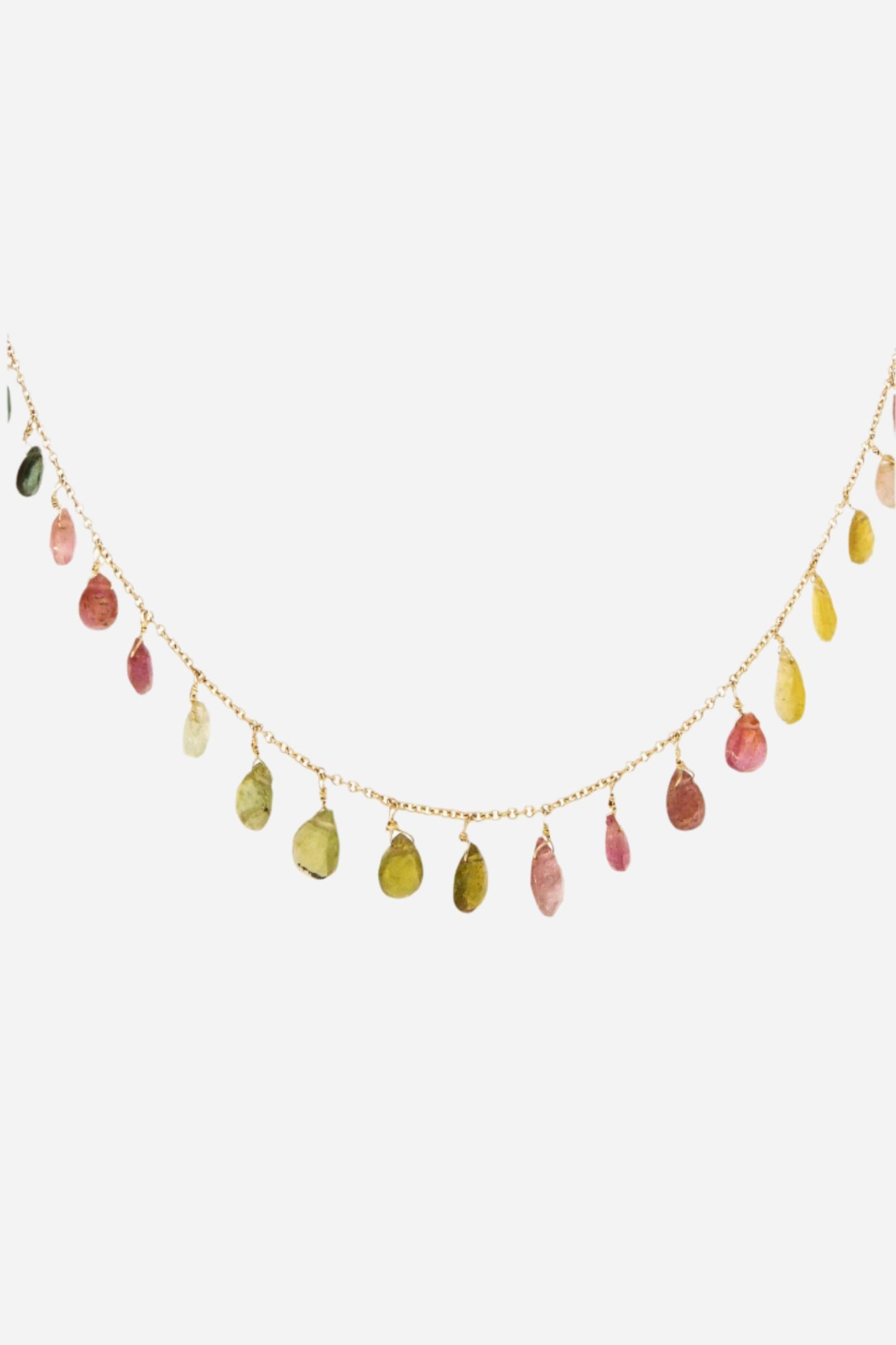 Watermelon Fall Tourmaline Necklace - Inaya Jewelry