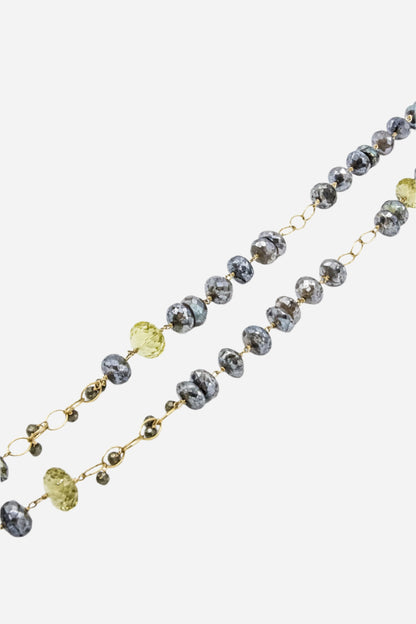 Labradorite, Lemon Topaz & Pyrite Necklace - Inaya Jewelry